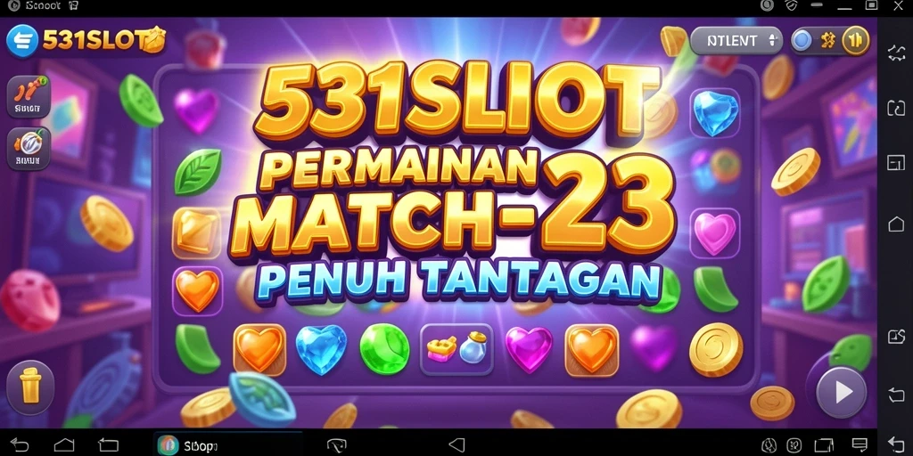 Screenshot permainan 531SLOT menunjukkan gameplay Match-3 yang seru.