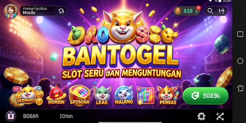 Tampilan gameplay menarik di BANTOGEL dengan berbagai tema Slot.