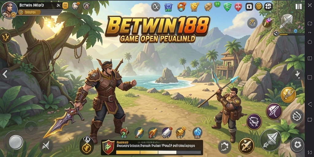 Screenshot gameplay BETWIN188 dengan latar dunia Open World.