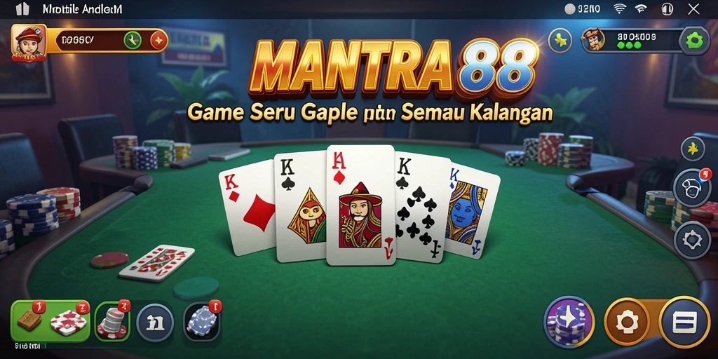 Tampilan gameplay Gaple yang menarik dan interaktif.