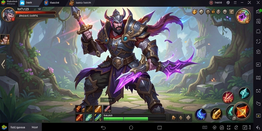 Tampilan mendebarkan dari gameplay ARPG di RATU123.