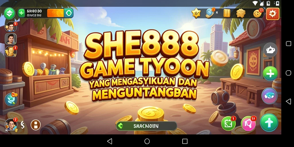 Gameplay Tycoon yang mengasyikkan dan penuh strategi.